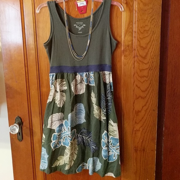 Sonoma Dresses & Skirts - ♦️ B2G1FREE ♦️Olive Green Floral tank top dress